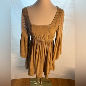Rebellion Boho Elegant Tan Dress